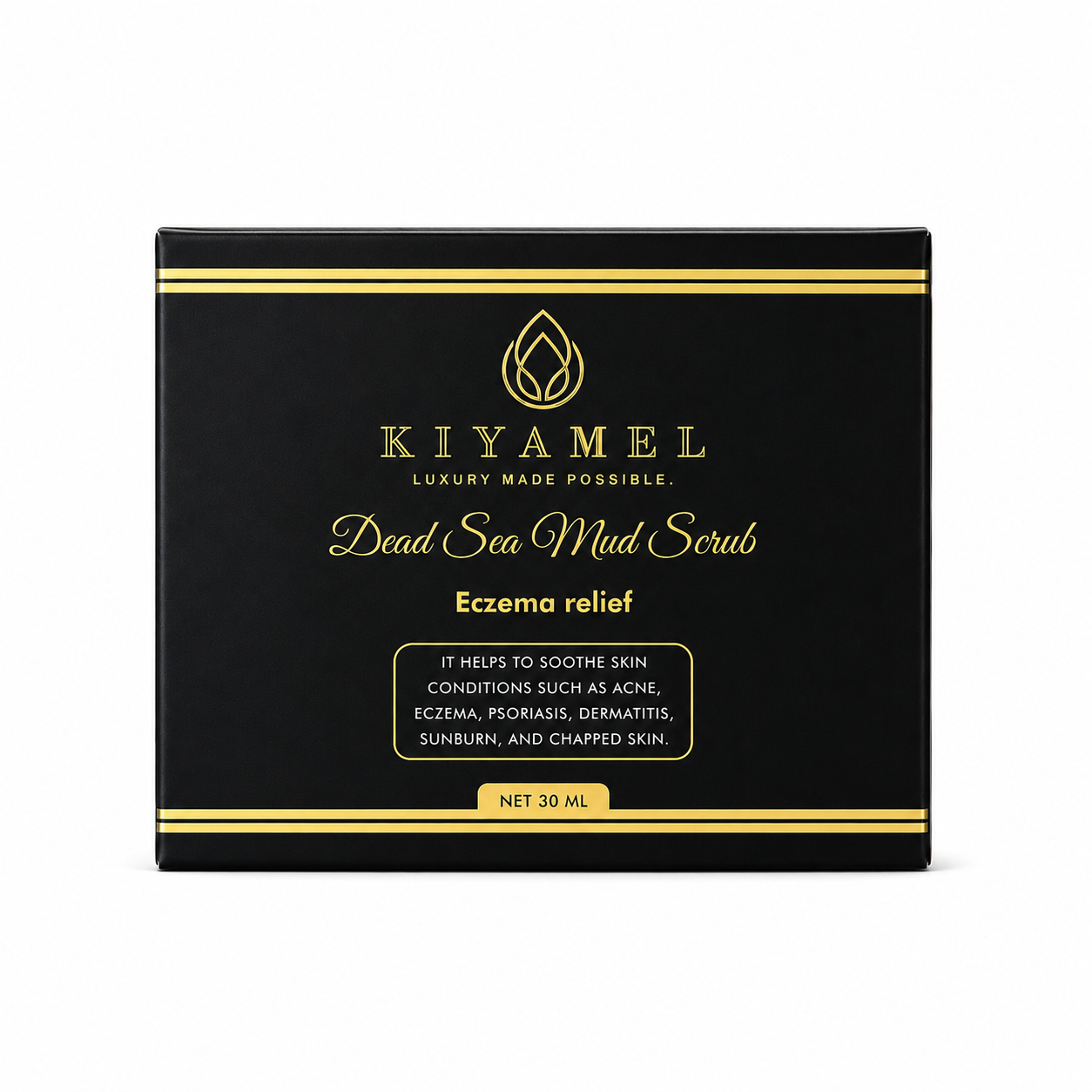 Lux Dead Sea Mud Scrub Soap by Kiyamel | Dead Sea Mud Soap for Eczema and Acne